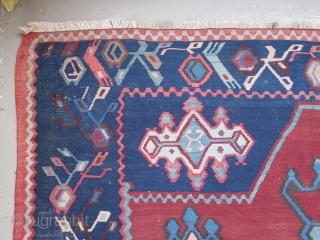 Armenian kilim...Karabagh /Northeast Anatolia....5'6" x 8'3" (170 x 250 cm) ....circa 1900....all wool...very tight weave & excellent condition as shown....mostly vegetal /some analine dyes.         