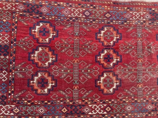 19th century Ersari chuval. Large scale secondary guls and all the beautiful saturated colors you could want. Former George Gilmore piece. 5'0" x 3'2". Contact: steven.malloch@gmail.com or gerrerugs@gmail.com     
