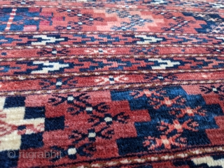 Rare Ersari Kizyl Ayak or Yomud / Yomut chuval. This design is more common on flatweaves. Full pile and some of the softest wool I've seen with a tight weave. Let me  ...