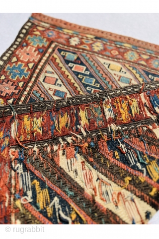 	Very fine shahsevan soumac bagface circa 1870,in very good condition,size 55x55cm                      