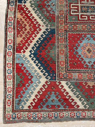Mid 19th Century Caucasian Bordjalou Rug size 152x205 cm                        