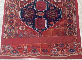 18th Century Sivas Rug Fragment Size: 130x140 cm                         