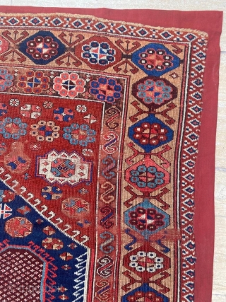 18th Century Sivas Rug Fragment Size: 130x140 cm                         