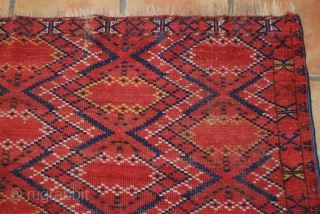 Ersari/Beshir chuval face with an ikat design, 90 x 168 cm, condition issues                    