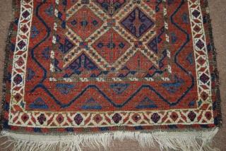 Old Baluch rug, 74 x 132 cm, traces of use                       