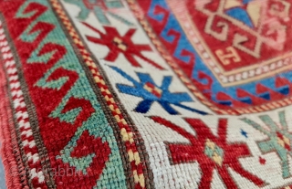 Size : 120x180 cm,
Old kazakh .
 If you do not get an answer when you ask directly, my alternative e-mail address is; arisoylarmobilya@gmail.com vintagerugsra51@gmail.com . There may be a system error, i  ...
