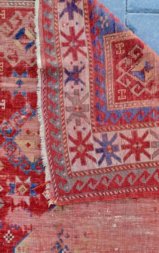 Size : 120x180 cm,
Old kazakh .
 If you do not get an answer when you ask directly, my alternative e-mail address is; arisoylarmobilya@gmail.com vintagerugsra51@gmail.com . There may be a system error, i  ...