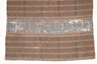 Tapis inuh ceremonial ship cloth, used for princess ceremonial occasion such as weeding birth of death ceremony, pesisir / paminggir people Lampung region southen Sumatra Indonesia, 18 - 19th century. Cloth is  ...
