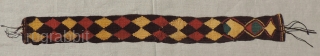 Complete Pre-Columbian tapestry strip.  A.D. 100 - 400.  Most likely a head band. Size:27.5 x 2.75 inches. See some other interesting textiles inside this post,      