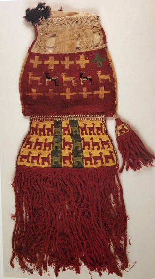 Click on this detail of an important Incan bag to compare with other published examples of the type.  Dating to A.D. 1400 - 1540 these rare, complex, Andean weavings are thought  ...
