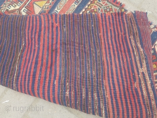Anatolian grain bag with orignal stripe kilim backing.Good colors and design.E.mail for more info and pics.                 