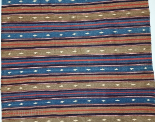 Jail Dhurrie, Multi Colour striped , Hand Spun Cotton From Bikaner Rajasthan , India. India.

These Kinds Of Jail Dhurrie’s Were Made In Indian Parisons During British Rule In India.

C.1875 -1900

Its size is  ...