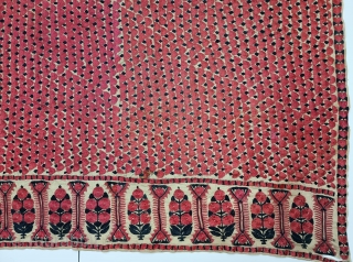 Abochhini Wedding Shawl (Women) from Sindh Region of Undivided India. India, Silk Embroidery on the Silk, 

c.1875-1900.

Its size is 130cmX205cm(20221209_140136).             