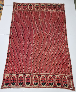 Abochhini Wedding Shawl (Women) from Sindh Region of Undivided India. India, Silk Embroidery on the Silk, 

c.1875-1900.

Its size is 130cmX205cm(20221209_140136).             