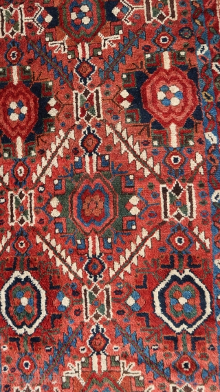 From Sonny Berntssons collection:
No 519 NV Persia Soudj Bulach circa 1880
107 x 365 cm, soft wool circa 10 cm
Repaired in one short end as can seen on photo
The rest is in mint  ...
