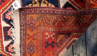 From Sonny Berntssons collection:
No 155 Adiyaman divan EA kurdish rug.
Sony estimated it to circa 1890.
The orange colour is syntetic, maybe also some red, but it is a lovely item.
Size: 99 x 345  ...