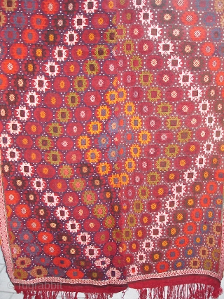 From Sonny berntssons collection:
No 173 Yahyali Toros cover, Central Anatolia. 124 x 280 cm, circa 1920.
Cicim technic on plain weave, all wool.
Excellent cond. no repair.
More info or photo if you ask.
Note: All  ...