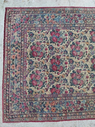 Kirman laver golfarang pattern
220x130
Dated 1294 mean 1877.
 Good signature signed
Amale Ostad Hoseyn Kermani                    