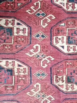 Antique square Turkmen kysil ayak mid 19th main carpet.

220x260                        