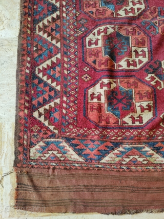  antique main carpet ersari Raul nuska Gul pattern, mint condition, full pile
340x180
Mid 19th                   