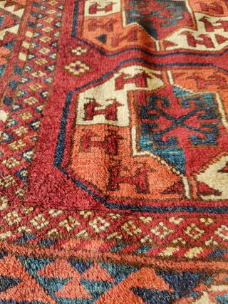  antique main carpet ersari Raul nuska Gul pattern, mint condition, full pile
340x180
Mid 19th                   