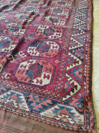  antique main carpet ersari Raul nuska Gul pattern, mint condition, full pile
340x180
Mid 19th                   
