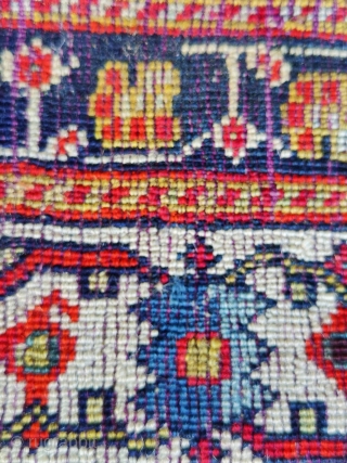 Antique Qashqai with silk weft / wool warp
Good condition
smooth and good shape

185x140cm
                     