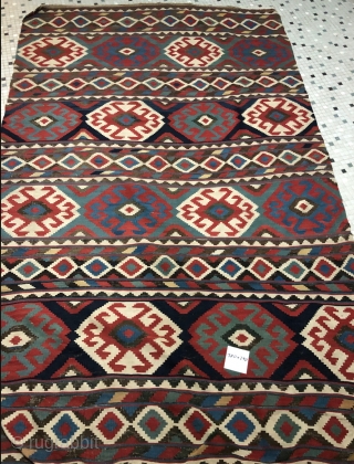Antique shirvan Armenian kilim. Mid 19th. 
Very very good state. No repair. Full vegetal colors.

290x180                  