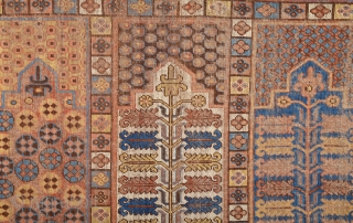 18th Century Khotan With Saph Design.It Has Perfect Colors Size 107 x 290 Cm Completely Original Untouched One.               
