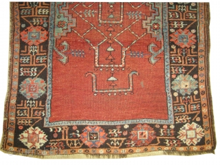 
Konya Ladik Anatolian, knotted circa 1890 antique, collectors item, 129 x 98 cm, ID: K-3148
In good condition, thick pile, soft, the edges have minor problems. The knots, the warp and the weft  ...