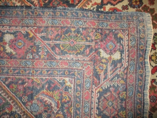 

Mahal Persian knotted circa in 1918 antique, 320 x 227 cm,  carpet ID: P-5340
The black knots are oxidized, the knots are hand spun wool, up edge is finished with a tiny  ...