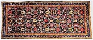 Stunning Classic Caucasian Karabagh long carpet, ca. 1800-25, length slightly invisibly adjusted, now 7.3 x 18 feet (252 x 550 cm). No re-knotting, very good pile, slight wear in a few areas.  ...
