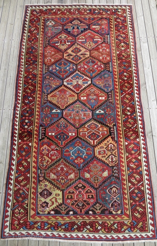 Kurd Sauj Bulagh Main Rug, 3rd quarter of 19th century, 145X290cm. With beautiful early color palette and in ready for use condition!
           
