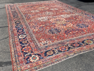 Antique persian mahal 11x17 feet 
1920’s some wear low pile                       