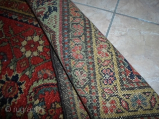 Antique persian carpet knotted around the 
district of Melayer (maybe a Saraband). 
In very good condition - has been washed and 
it's ready for use. All full pile and with 
beautiful colors.  ...