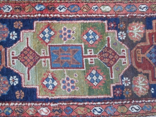 Shahsavan runner IV quarter XIXth Century in very good condition. Washed and ready for use or estate. Nomadic persian runner with all wool and all natural dyes.
Size 400 x 100 cm. More  ...