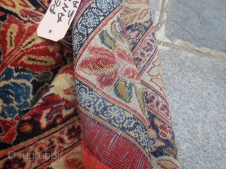 Persian antique SAROUGH in very good condition. 
Brilliant wool and extremely fine knot for this one.
Original design with botteh mater and children upon 
the medaillon of this carpet. 
Size is  m.  ...