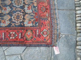 Antique Luri Fars Persian carpet in good condition, full pile.
Wool on wool foundation. Natural dyes for this one.
More info or pictures on request.  183 x 110  cm the size
Warm regards  ...