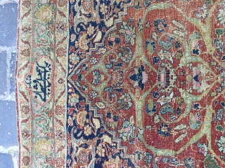 Antique hajji jalili tabriz prayer rug fantastik design signed size 173x133 cm                     