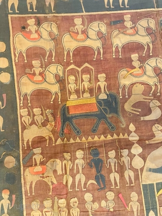 Antique Kanduri Cloth Applique Presented by Pilgrims as an offering at the grave of the muslim prince Sara Masoud in Varley , uttar Pradesh, India.        