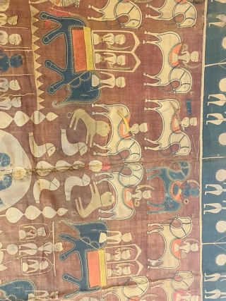 Antique Kanduri Cloth Applique Presented by Pilgrims as an offering at the grave of the muslim prince Sara Masoud in Varley , uttar Pradesh, India.        