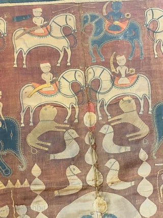 Antique Kanduri Cloth Applique Presented by Pilgrims as an offering at the grave of the muslim prince Sara Masoud in Varley , uttar Pradesh, India.        