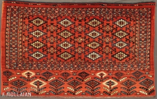 Antique Turkmen Tekke Chuval Rug, ca. 1920

124 × 78 cm (4' 0" × 2' 6")
                  
