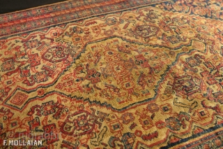 Beautiful Small Antique Persian Senneh Warp Silk Rug, ca. 1880

88 × 54 cm (2' 10" × 1' 9")               