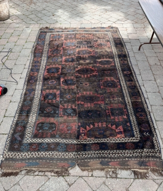 Antique Taymani Baluchi sleeping rug. Cool piece to add to your Baluchi collection.                    
