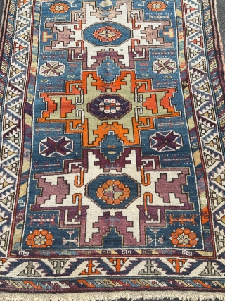Antique Caucasian Leshgi rug, size: ca. 150x107cm / 5ft by 3‘6ft  http://www.najib.de                    