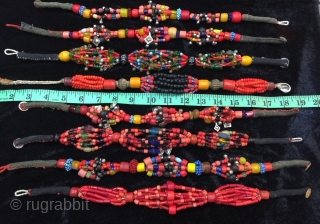 Tribal Pashtun old glass beads choker necklaces from Afghanistan
                        