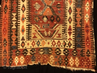 mid.19 th centuri anatolian obruk prayer kilim .160 x 120 cm                      
