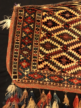 Antique yamut asmalik in good conditon with tassel ,112 x 64 cm                     