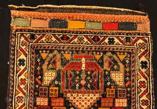 Antique persian khamse bag face ,64 x 58 cm                        